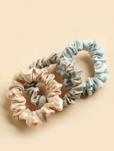 ربطات نحيفه لمسك الشعر ساتان لحماية شعرك بالوان مخ...