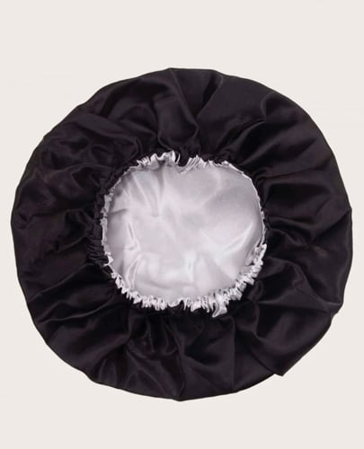 قبعة ساتان لحماية شعرك اثناء النوم مبطنة بمطاط عري...