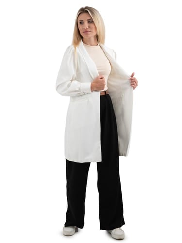 لابكوت نسائي طبي لون أوف وايت طول (35–38 إنش) هايل...