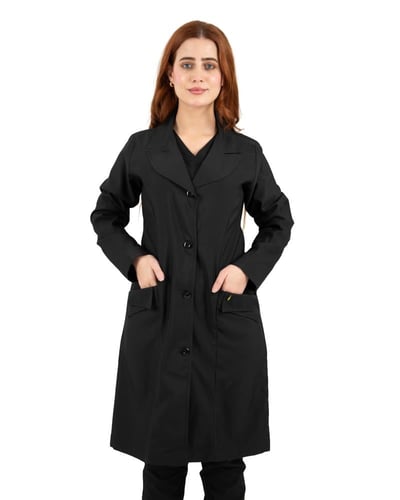 لابكوت نسائي لون أسود طول (38 إنش) ماجستي | مريولي...