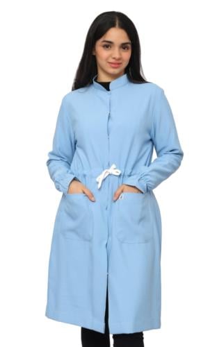 لابكوت نسائي لون سماوي طول (38 إنش) لاب روز | مريو...