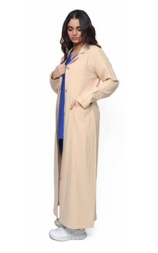بالطو نسائي عملي لون بيج طول (52–56 إنش) فريرا | م...