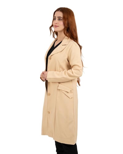 لابكوت نسائي لون بيج طول (38 إنش) ماجستي | مريولي...