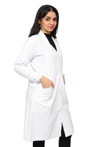 لابكوت طبي نسائي لون أبيض طول (38 إنش) سواريه | مر...