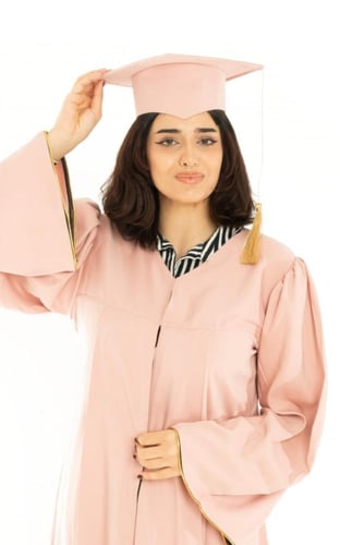 طقم تخرج لون لحمي وشاح أسود | مريولي أحلا