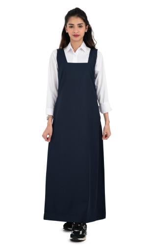 مريول ثانوي لون كحلي قصة مربعة | مريولي أحلا