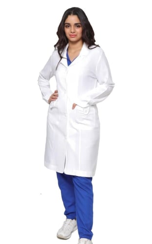 لابكوت طبي نسائي لون أبيض طول (38 إنش) أوركيد | مر...