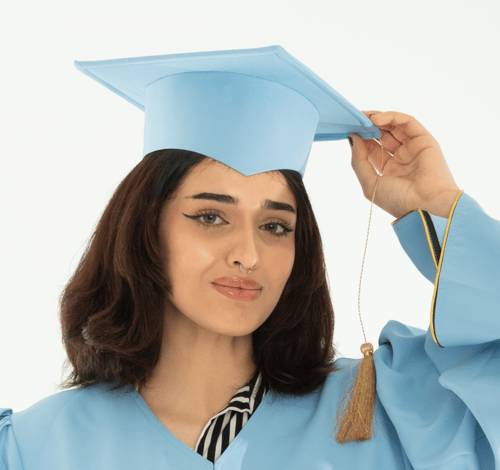 كاب تخرج مطرز عملي مثلث | مريولي أحلا