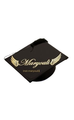 كاب تخرج مطرز راقي مثلث | مريولي أحلا