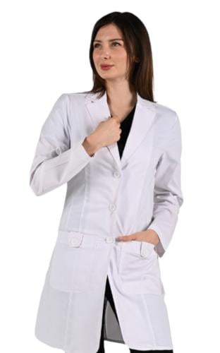 لابكوت نسائي أبيض طول (35–40 إنش) كوين | فوتشر