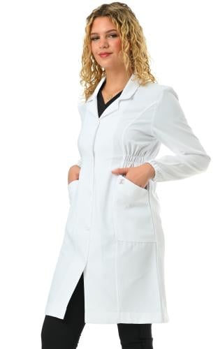 لابكوت طبي نسائي لون أوف وايت طول ( 37 إنش ) LX-01...