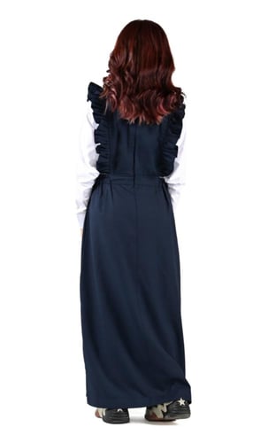 مريول ثانوي لون كحلي مطاط جانبي كراميش | مريولي أح...