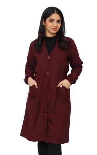 لابكوت نسائي لون عودي طول (38 إنش) سواريه | مريولي...