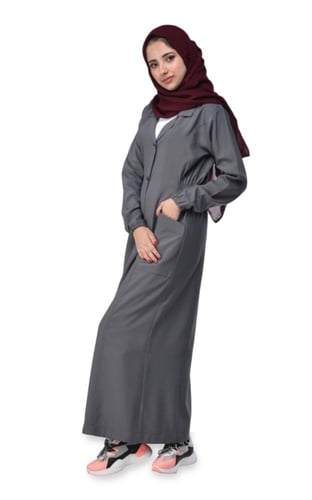 بالطو نسائي عملي لون رصاصي طول (52–56 إنش) سواريه...