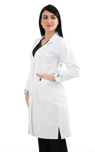 لابكوت نسائي طبي لون أبيض طول (38 إنش) صوفيا | مري...