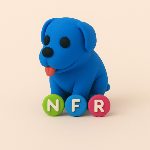 كلب ازرق نيون