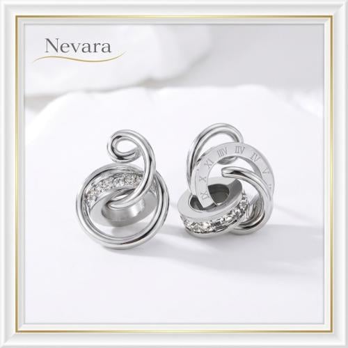 Modern Silver Sculptural Earrings