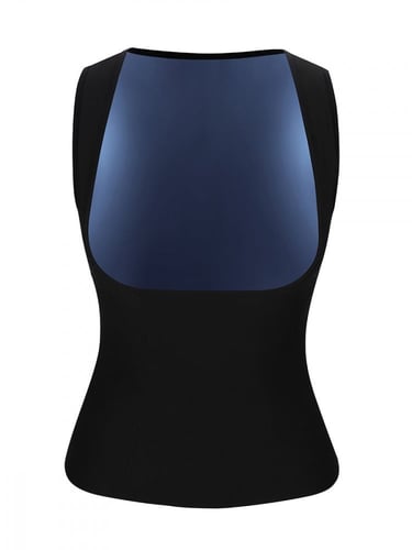 مشد حراري تحت الصدر فضي و أزرق من الداخل