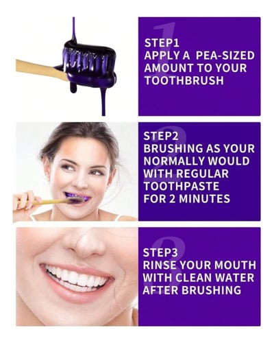 مصحح لون الأسنان، معجون لتبييض الأسنان باللون الأر...