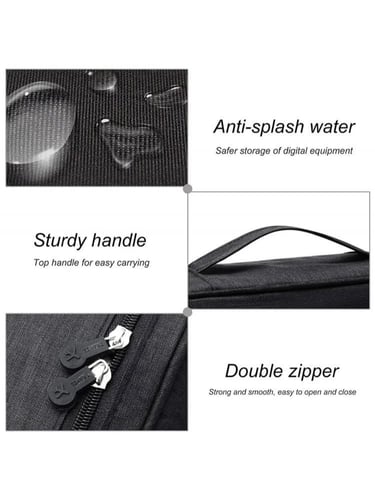 شنطة تنظيم الكيبلات والادوات الشخصية أسود