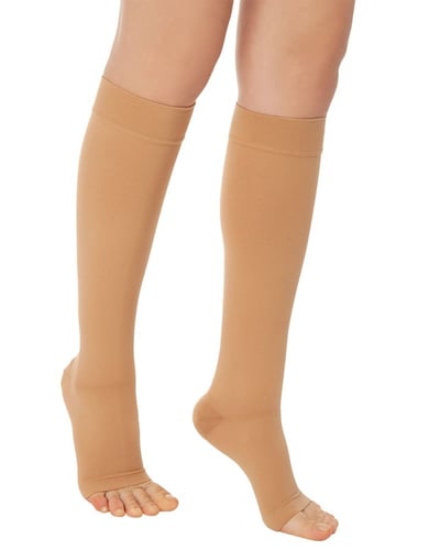 جوارب الدوالي للركبة مع اصابع القدم مفتوحة varitek...