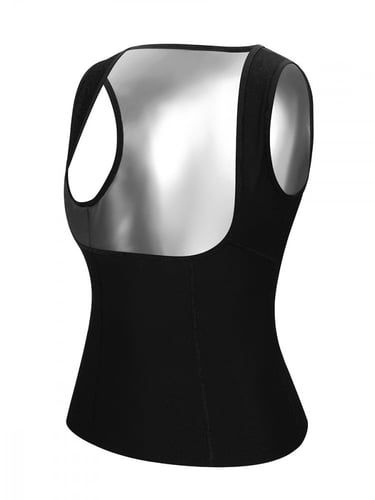 مشد حراري تحت الصدر فضي و أزرق من الداخل