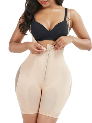 مشد كامل بلون البشرة 3 شنكل قابل للتعديل يغطي الظه...