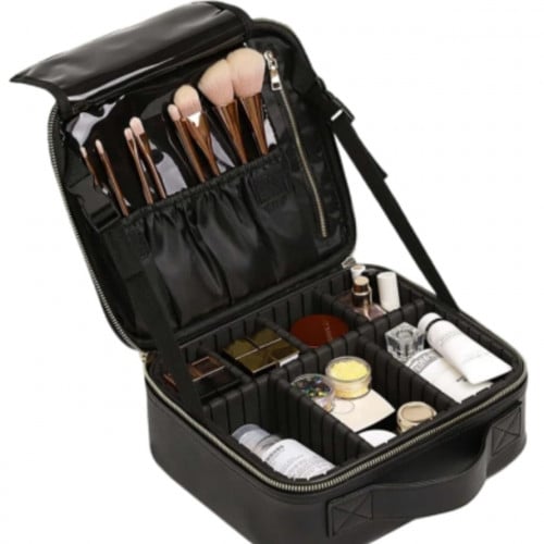 شنطة تنظيم المكياج اللون أسود