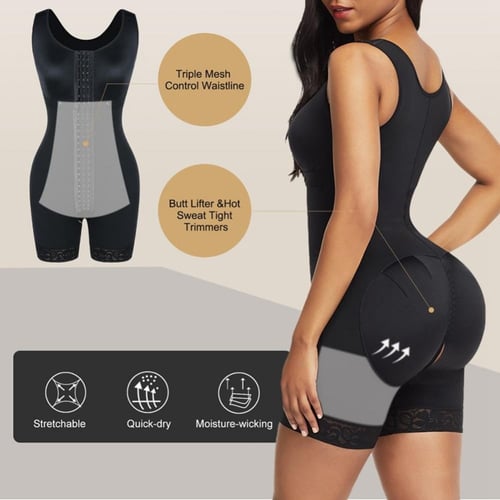 مشد كامل بشناكل امامية ودانتيل مع الصدر