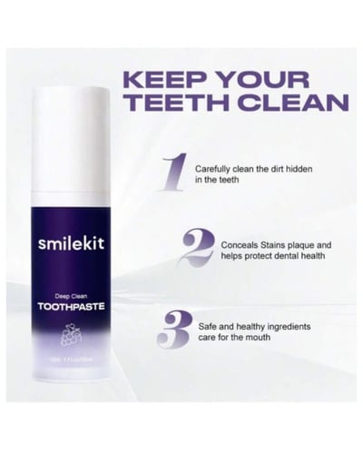 مصحح لون الأسنان، معجون لتبييض الأسنان باللون الأر...