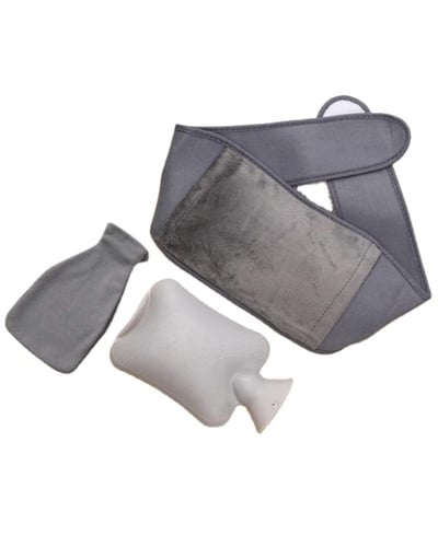 قربة ماء بتصميم ثلاثي بغطاء قماش مخملي مع حزام خصر