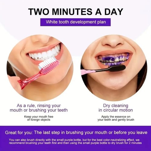 مصحح لون الأسنان، معجون لتبييض الأسنان باللون الأر...