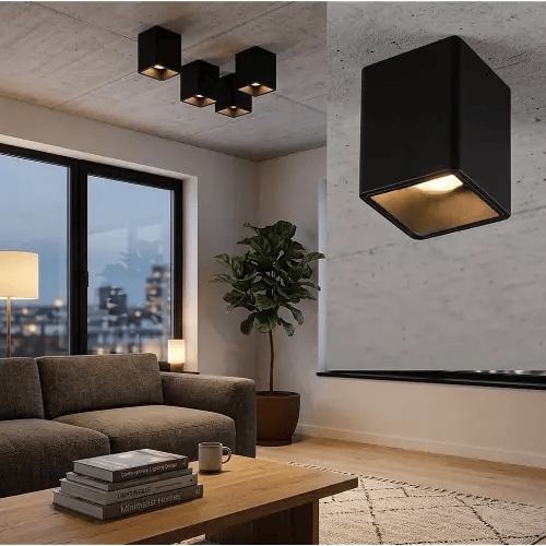 جرم سلندر اسود مربع مانع للتوهج مقاس mm75*110 لمبة...