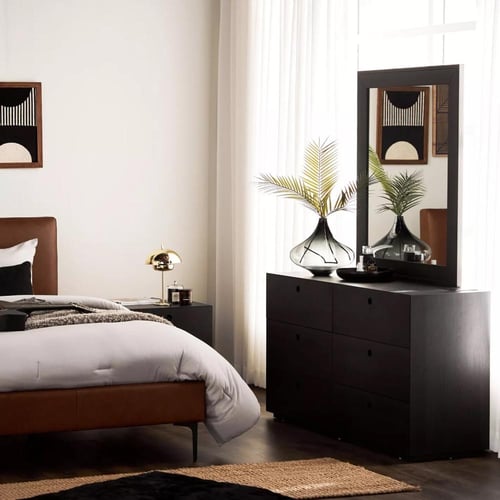 تسريحة بوحدات تخزين مع مرآه