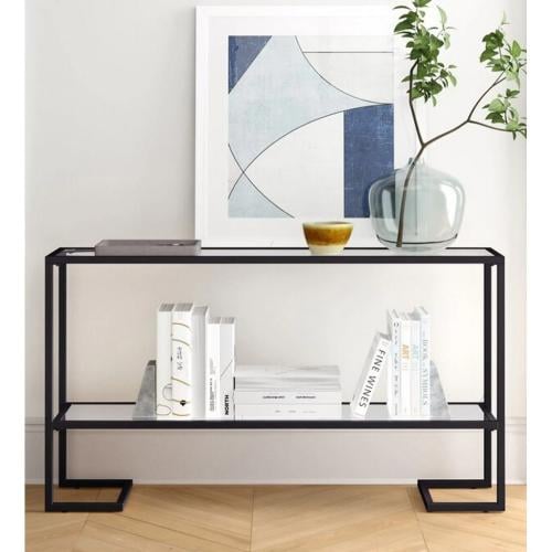 كونسول حديد 25×80×120 سم - أسود من هوم تيبل