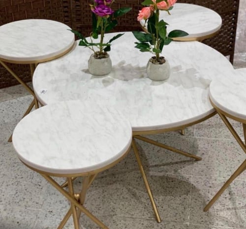 طقم طاولات بديل الرخام 1+4