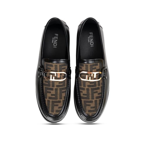 FENDI لوفر جلد بشعار FF