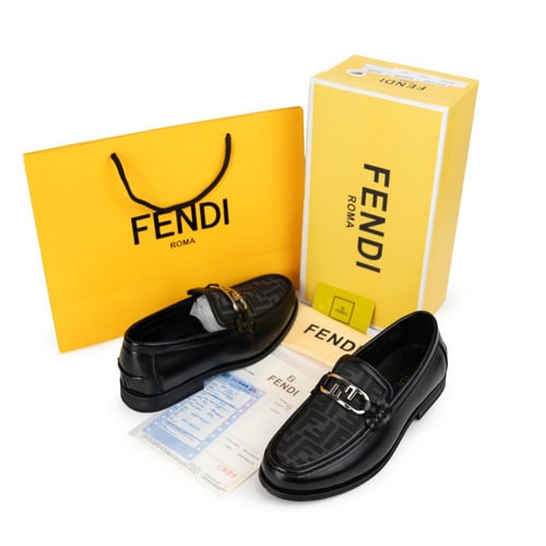 FENDI لوفر جلد بشعار FF
