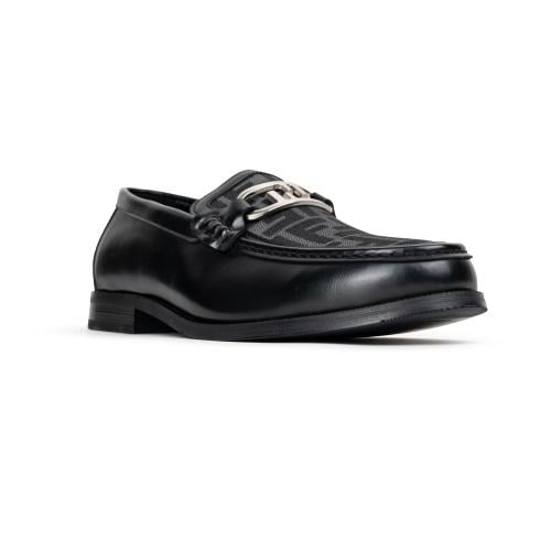 FENDI لوفر جلد بشعار FF