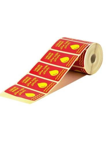 ملصق يوجد سائل بالداخل 2.5×5 (1000 ملصق)