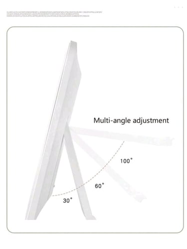 مرآة مكياج قابلة للطي بإضاءة Led بثلاثة ألوان