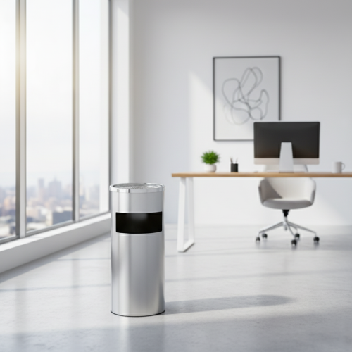 طفاية دائري فضي