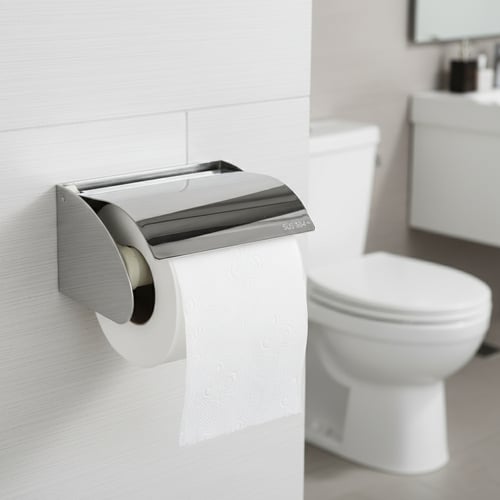 حامل مناديل رول لدورات المياه