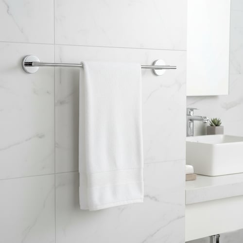 حامل للمناشف دور واحد فضي