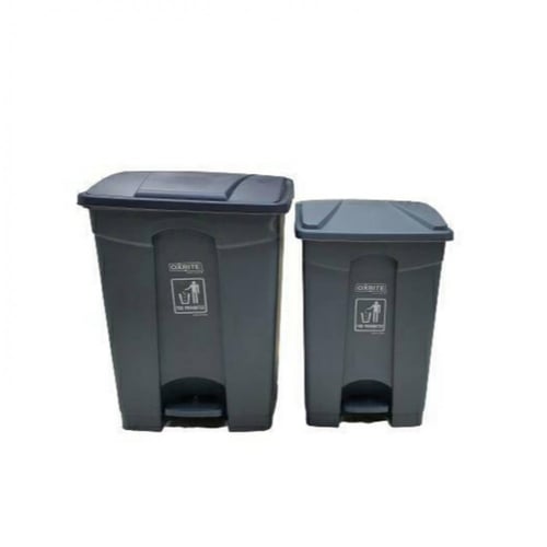 سلة مهملات مع دعاسة