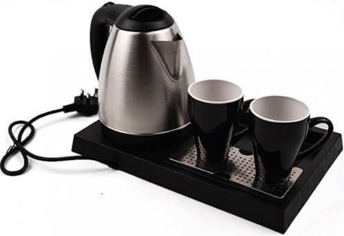 طقم غلاية ماء مع 2 كوب و قاعدة سعة 1.2 لتر