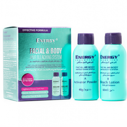 مجموعة تشقير شعر الوجه والجسم من انيرجي - 60 مل/40...