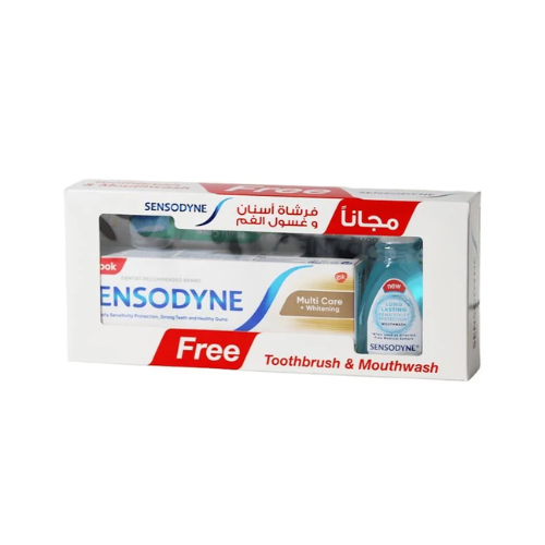 سنسوداين طقم العناية بالأسنان معجون + غسول فم + فر...
