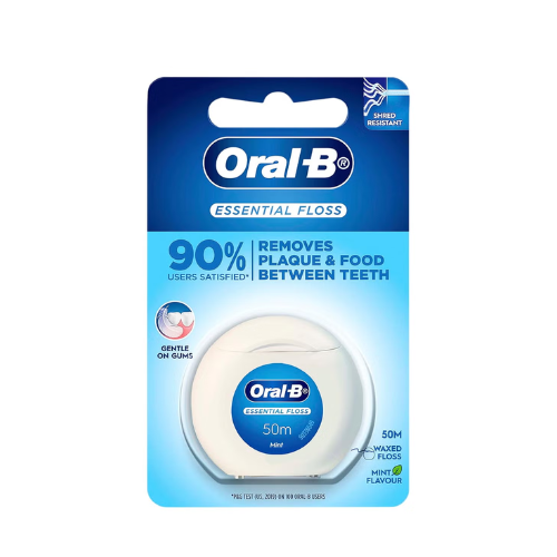 خيط الأسنان ايسنشال فلوس مشمع من أورال بي 50 متر