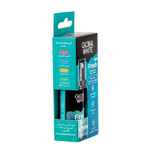 بخاخ الفم بطعم النعناع المنعش من جلوبال وايت - 15م...